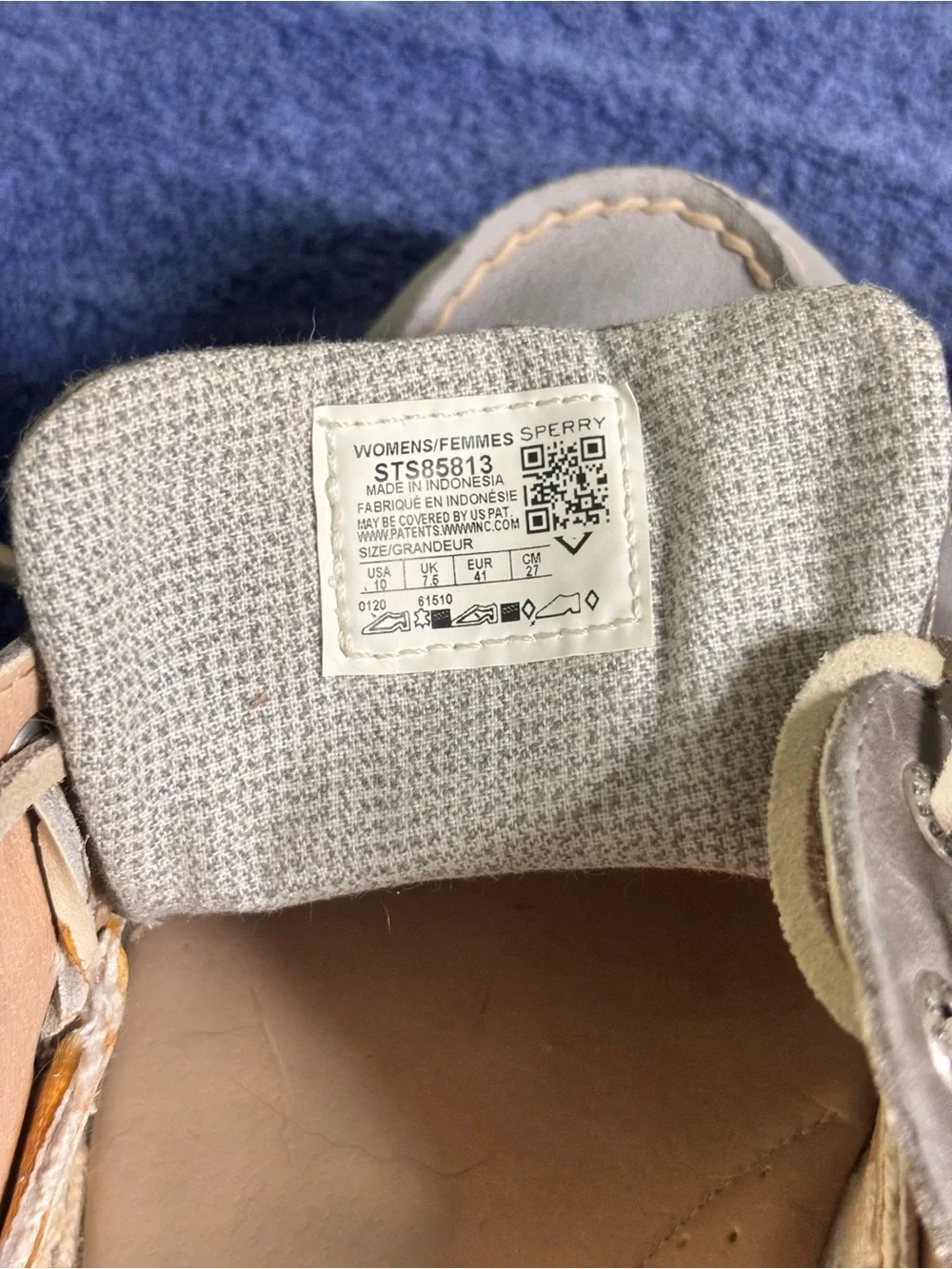 Sperry Women’s Light Taupe Leather Boat Shoes